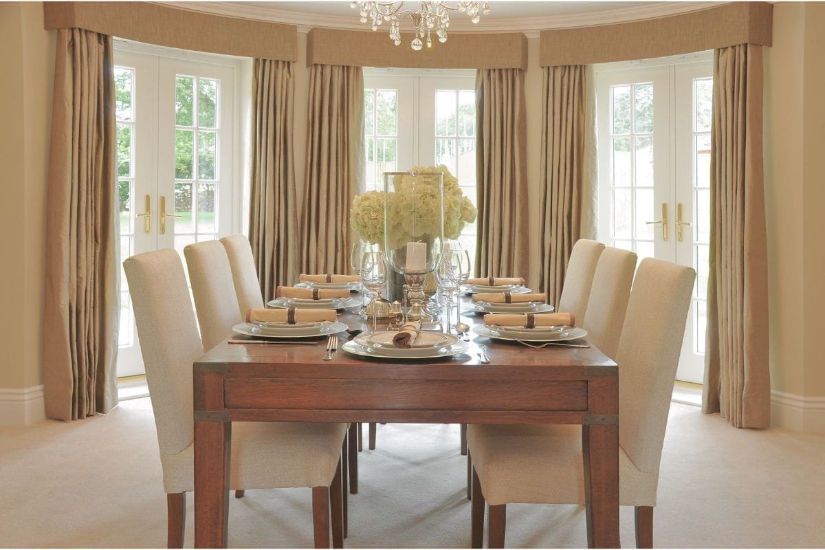 Dining room design according to feng shui