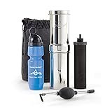 Travel Berkey Gravity-Fed Water Filter with 2 Black Berkey Elements–Enjoy Potable Water While Camping, RVing, Off-Grid, Emergencies, Every Day at Home