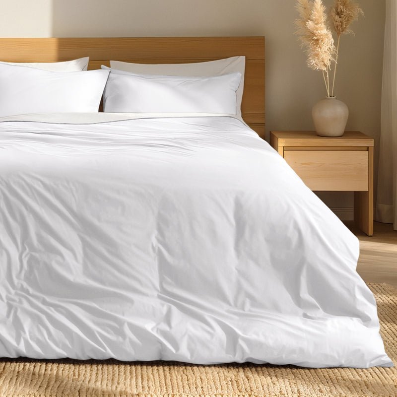 Bare Home Organic Cotton Percale Duvet Cover Set