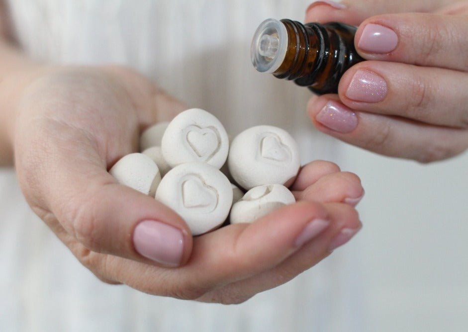 Handmade passive ceramic diffuser pebbles
