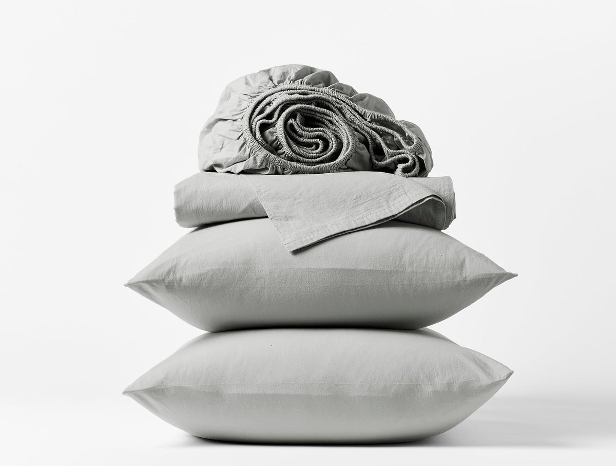 Coyuchi Organic Crinkled Percale Sheet Set
