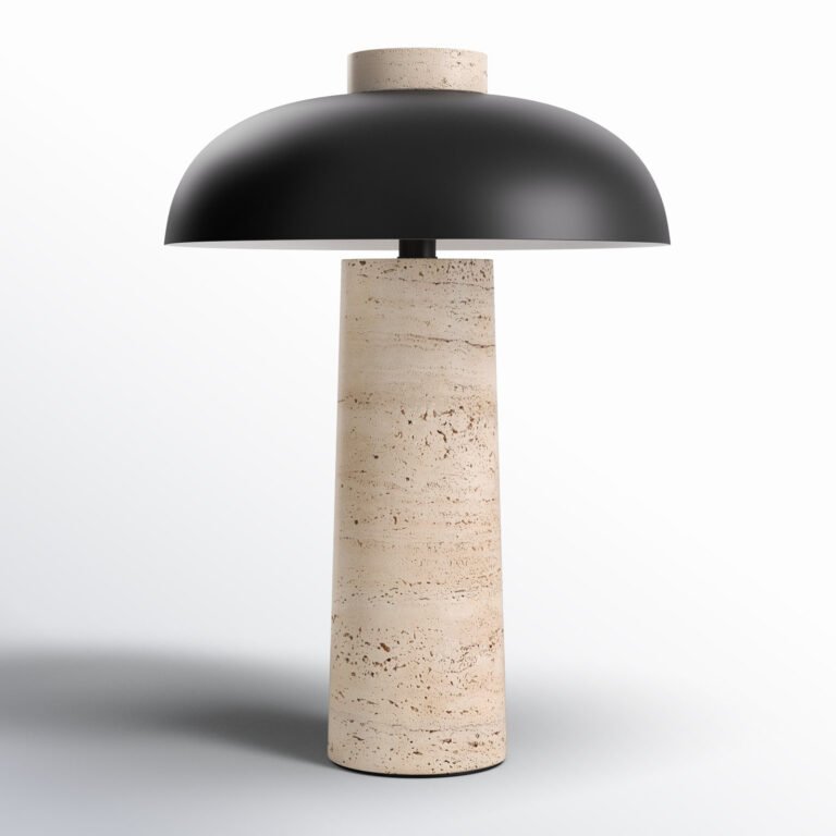 Providence Travertine Stone Table Lamp
