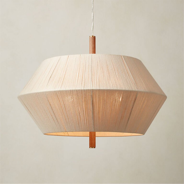 Totora Natural Oak Round Pendant