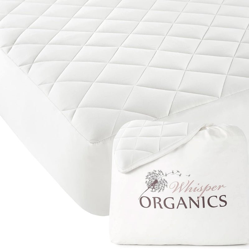 Whisper Organics Luxury Organic Cotton Quilted Mattress Pad