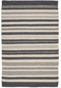 Hook & Loom Icelandic Grey Natural Wool Woven Rug