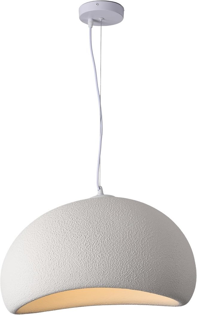 Textured White Pendant
