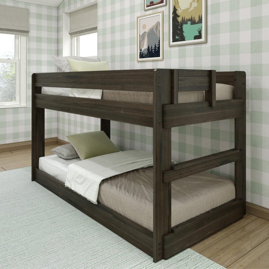 Max and Lily Modern Farmhouse twin over twin low bunk bed