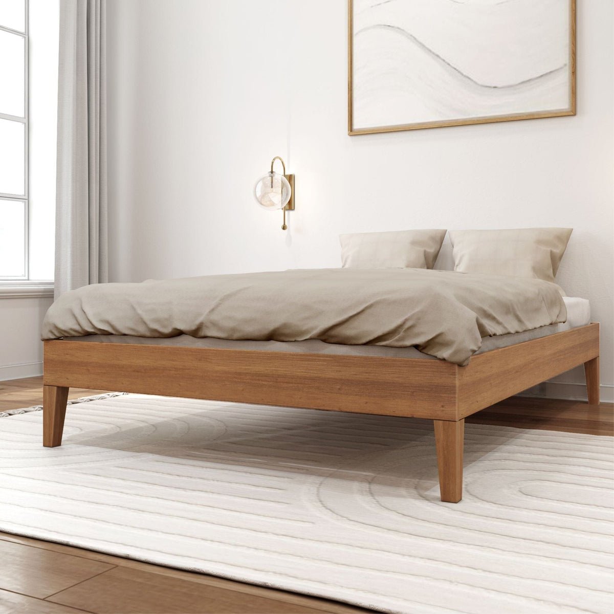 Plank and Beam solid pine platform bed