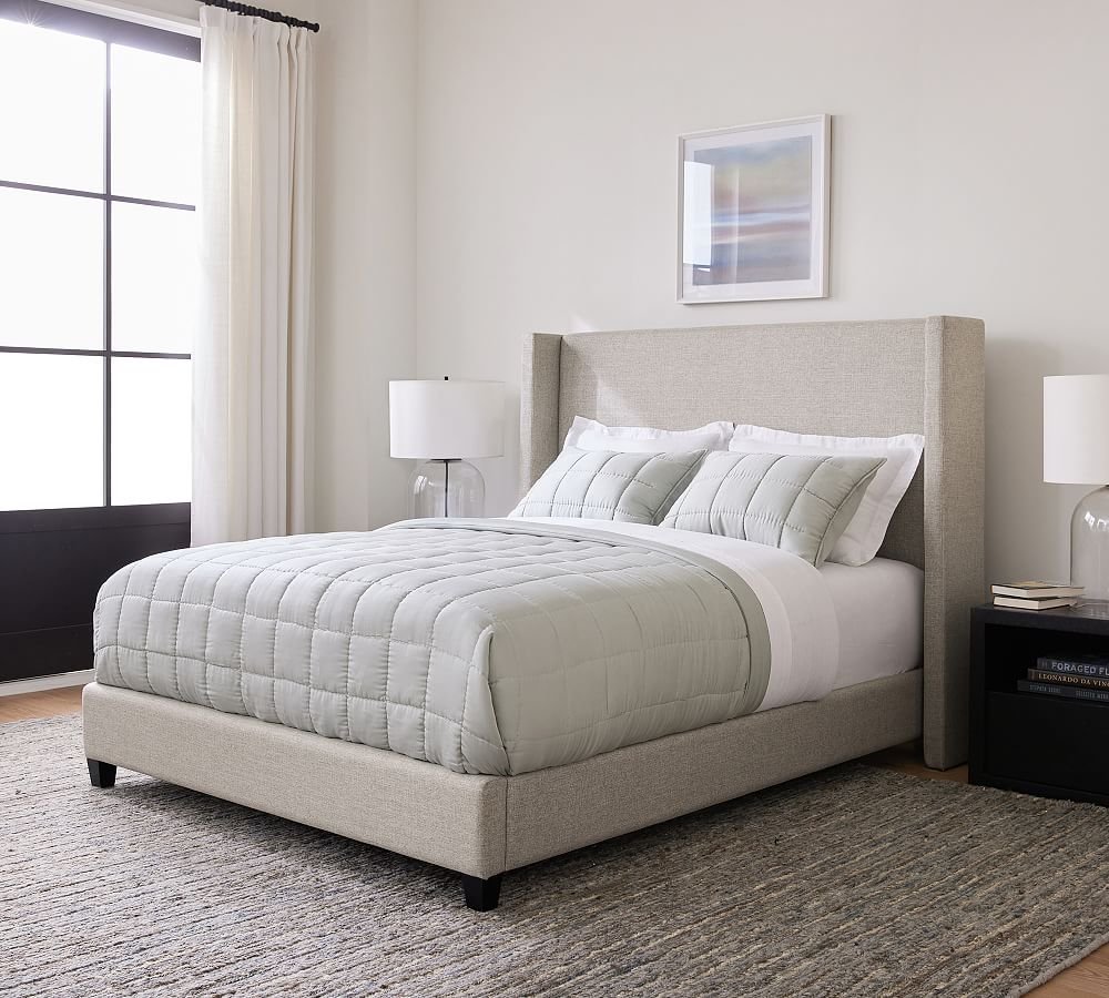 Pottery Barn Elliot upholstered bed