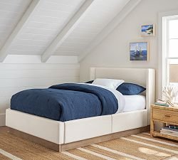 Pottery Barn Jake wood base storage bed